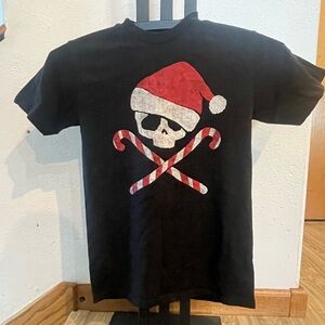 Black Skull Santa T-Shirt